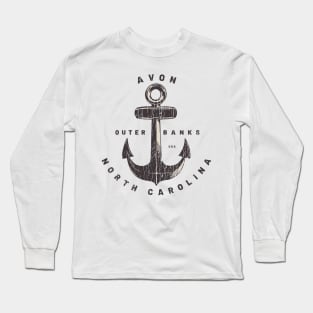 Avon, NC Summertime Vacationing Big Anchor Long Sleeve T-Shirt